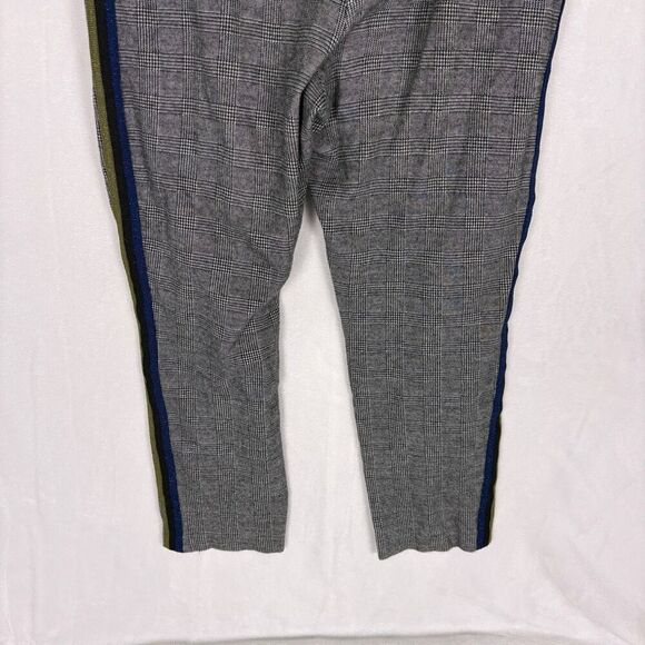Maeve by Anthropologie Black Plaid with Sparkle Striped Side Pants Size Large - Picture 10 of 12